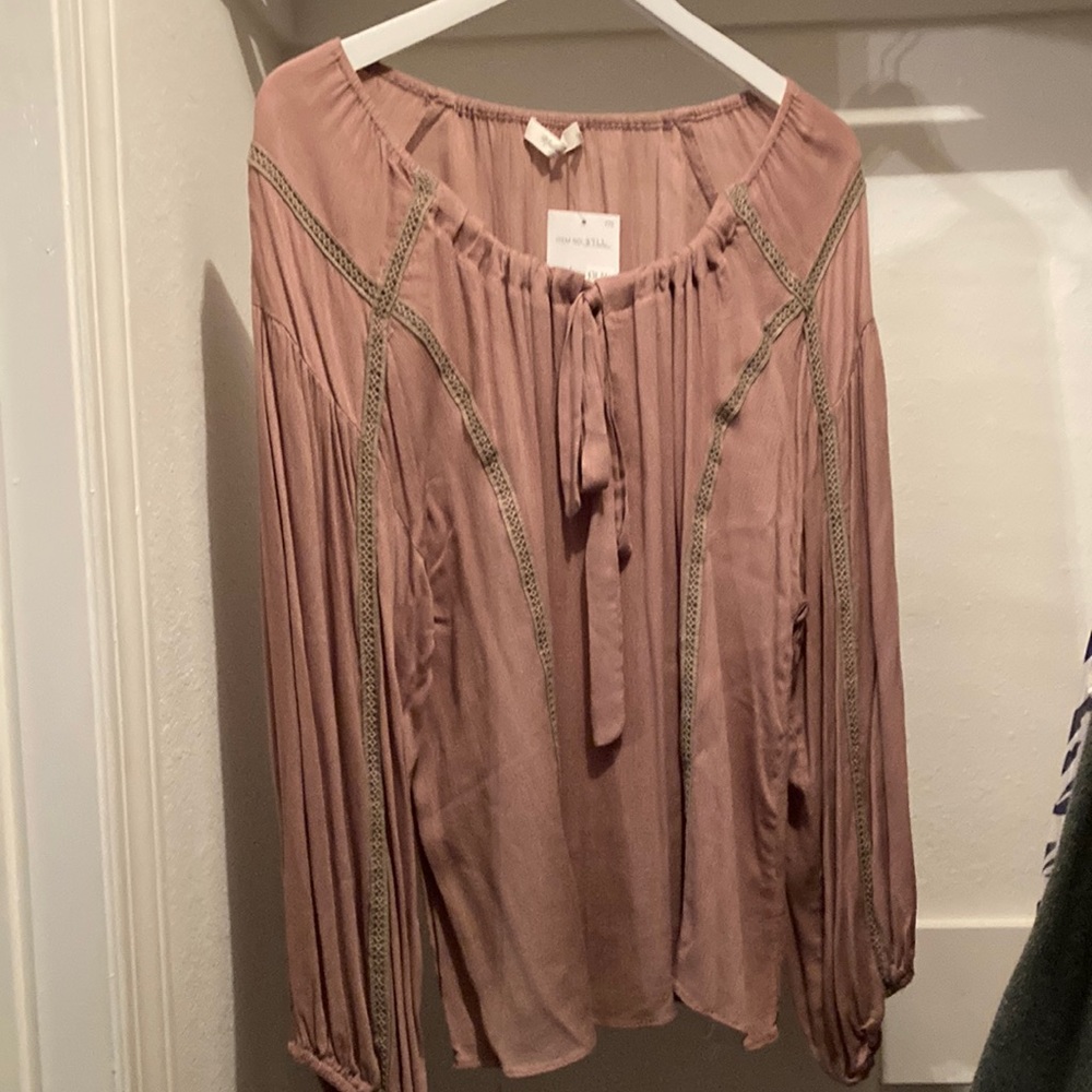 Mustard Seed pink shell top